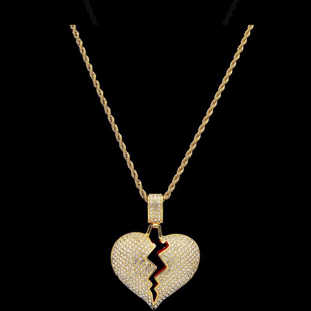 Heart Break Gold Necklace